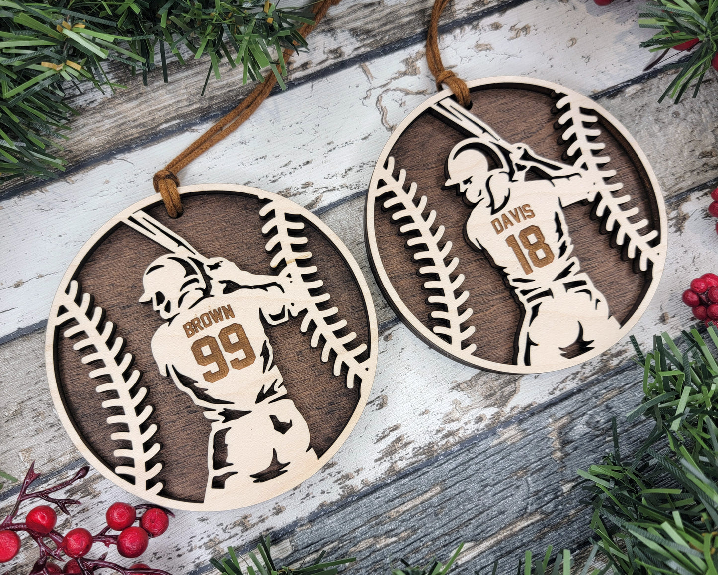 Personalized Softball Ornament