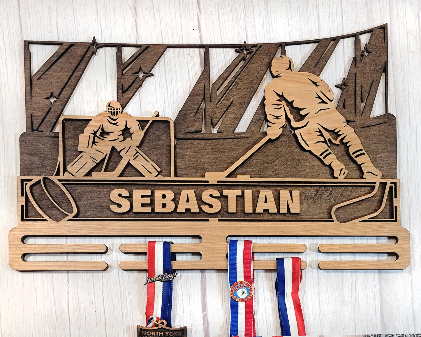Personalized Hockey Medal Holder