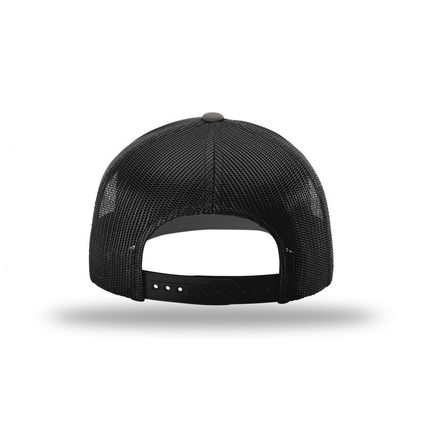 Richardson 112 Trucker Hat - Charcoal Front/Black Back