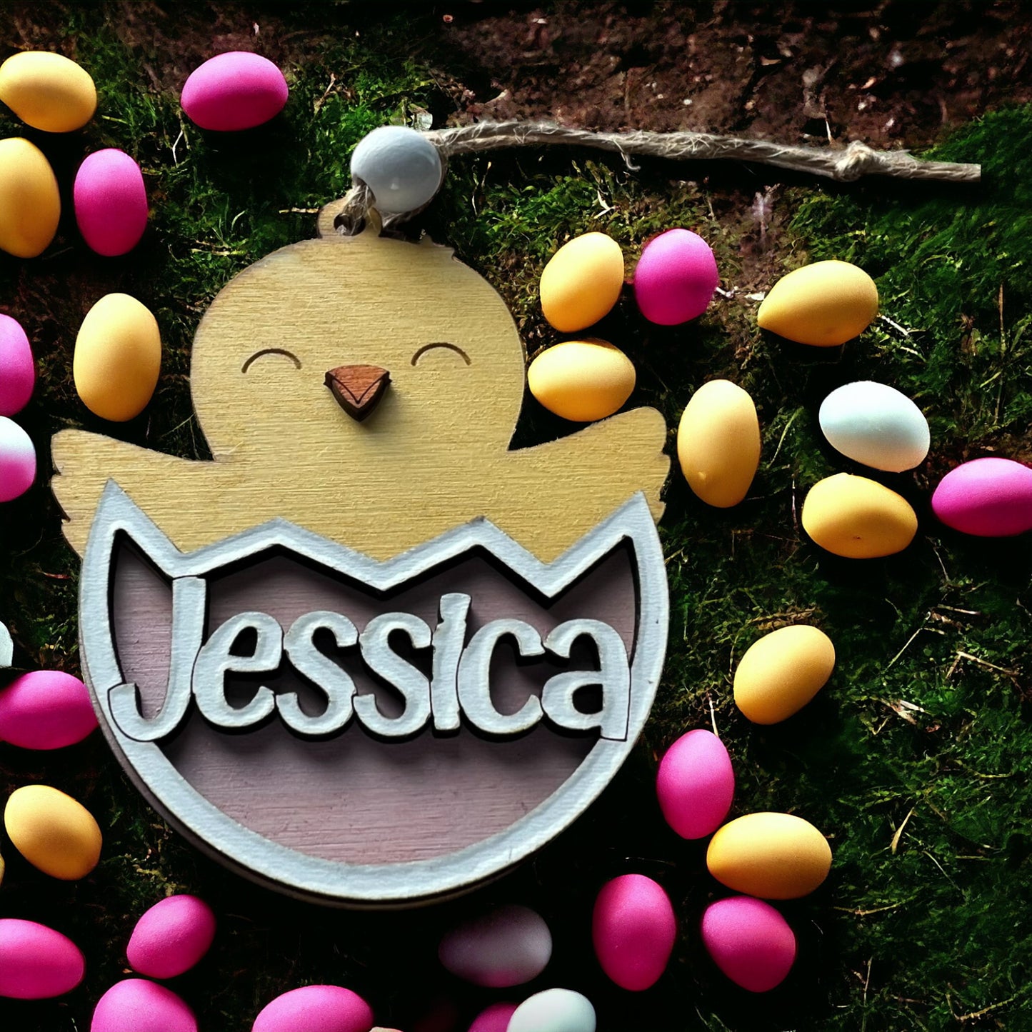 Personalized Chick Easter Tag