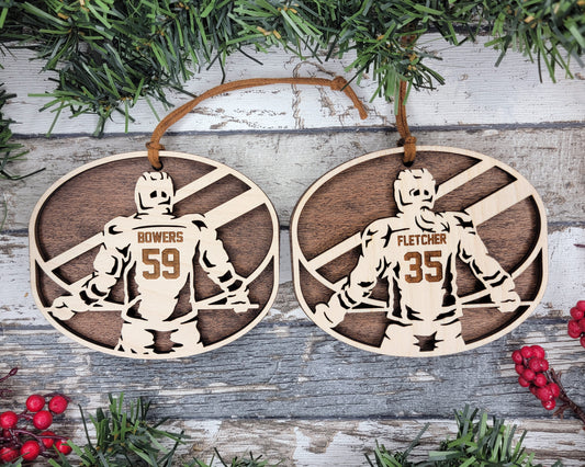 Personalized Hockey Ornament