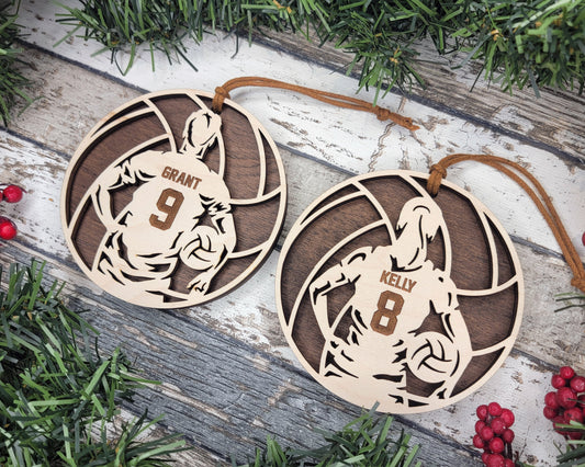 Personalized Volleyball Ornament