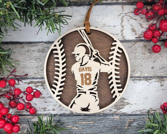 Personalized Softball Ornament