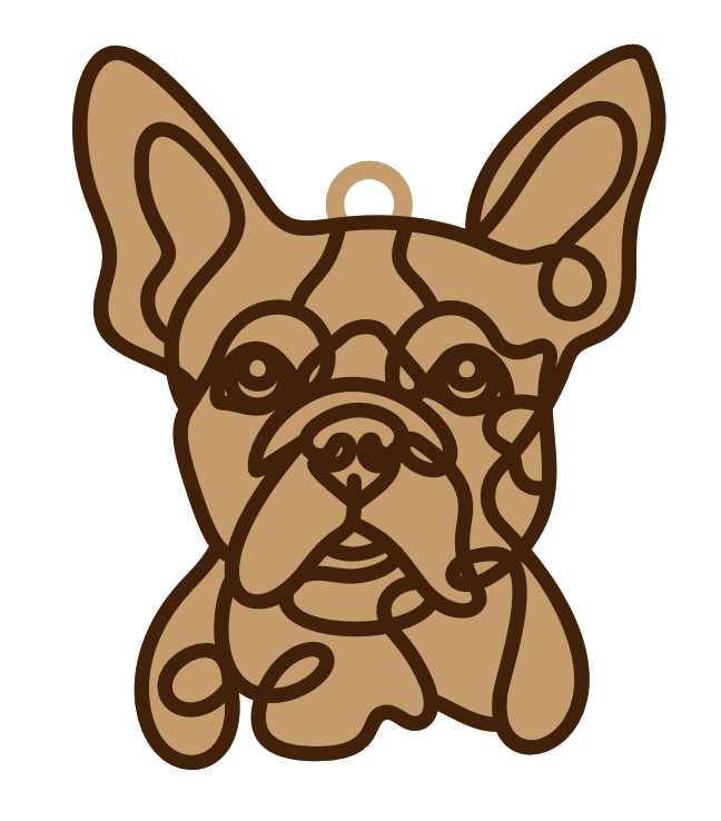 Boston Terrier Line Art Ornament