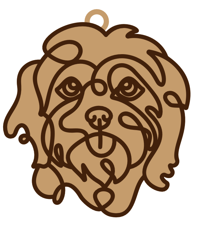 Havanese Line Art Ornament